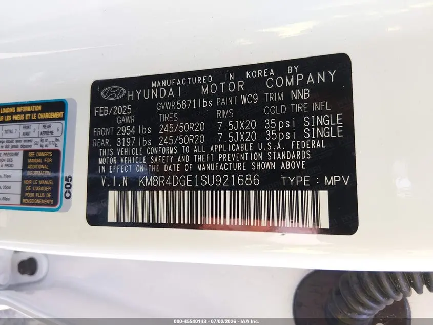 2025 HYUNDAI PALISADE SEL PREMIUM