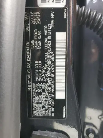 2013 VOLVO XC60 3.2  