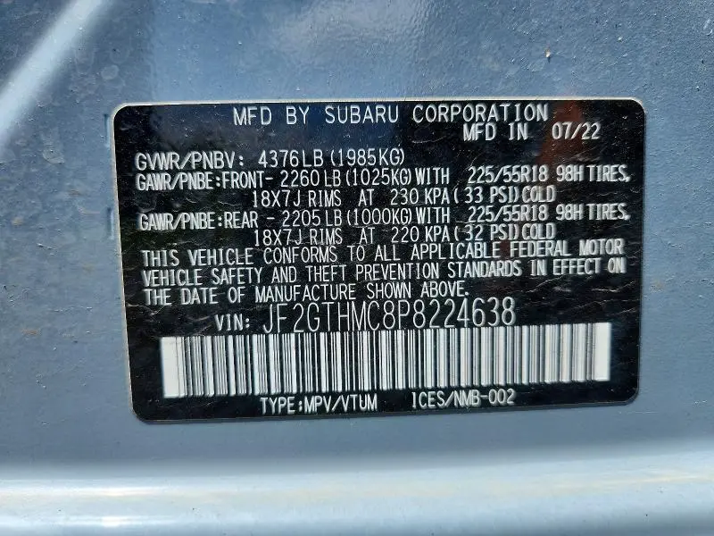 2023 SUBARU CROSSTREK LIMITED  