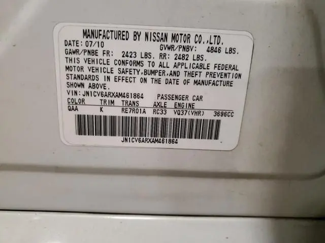 2010 INFINITI G37   