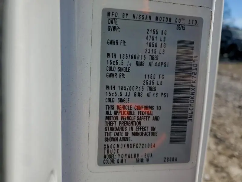 2015 NISSAN NV200 2.5S  