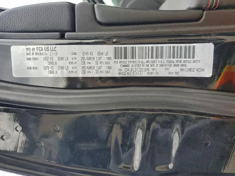 2020 JEEP GRAND CHEROKEE TRAILHAWK  