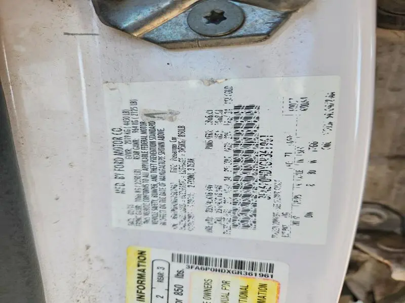 2016 FORD FUSION SE  