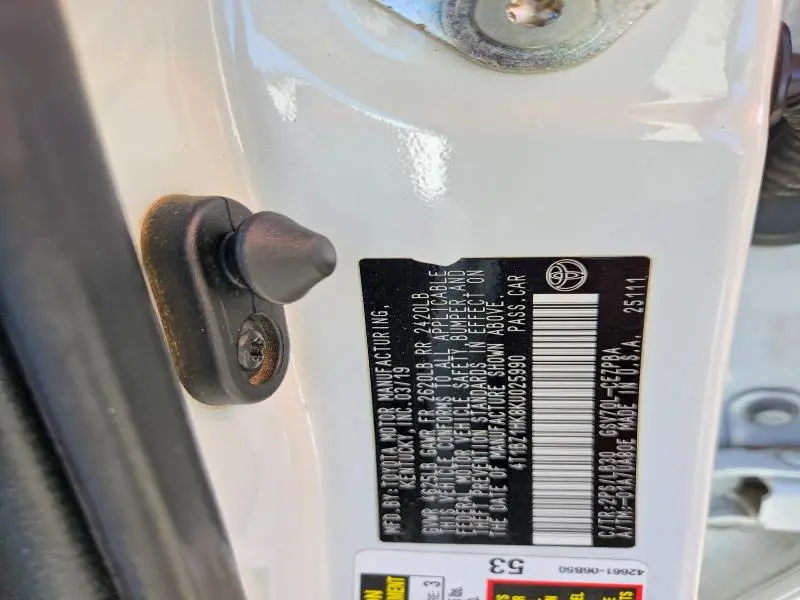 2019 TOYOTA CAMRY XSE V6  