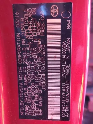 2016 TOYOTA PRIUS   