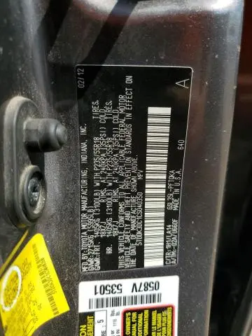 2012 TOYOTA SIENNA XLE  