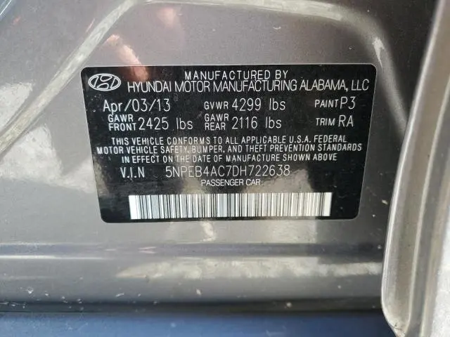 2013 HYUNDAI SONATA GLS  