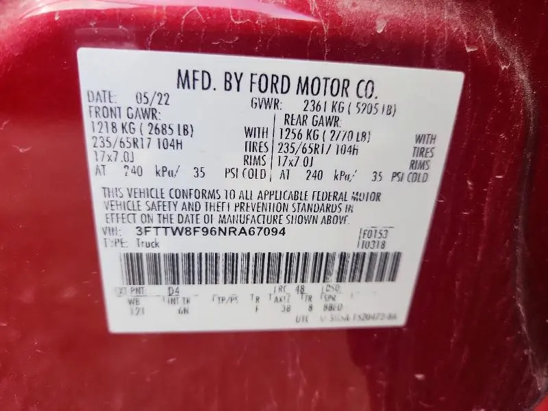 2022 FORD MAVERICK XL  