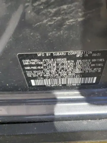 2021 SUBARU CROSSTREK LIMITED  