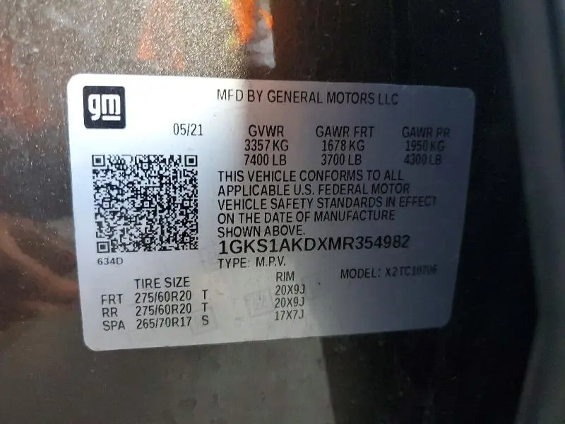 2021 GMC YUKON SLE  