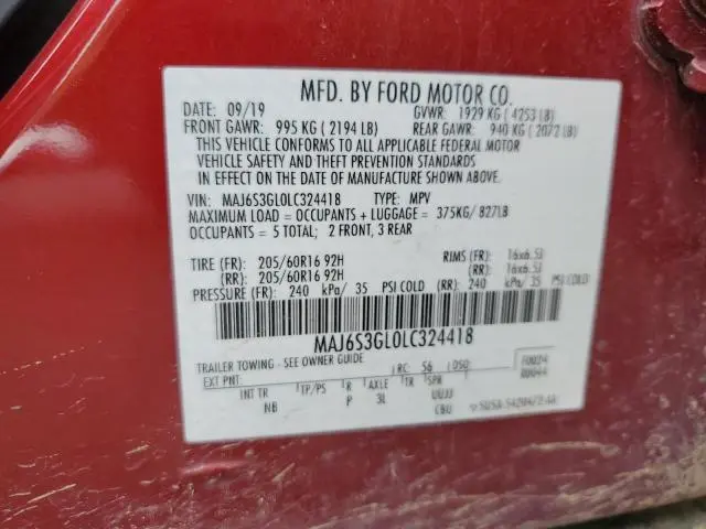 2020 FORD ECOSPORT SE  