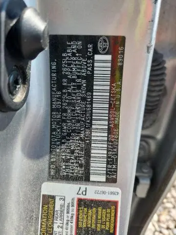 2017 TOYOTA CAMRY SE  