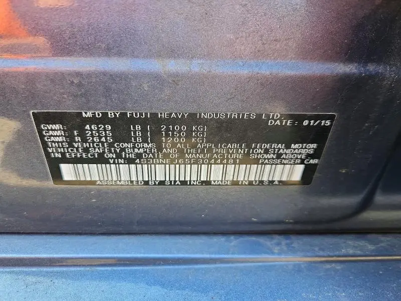 2015 SUBARU LEGACY 3.6R LIMITED  