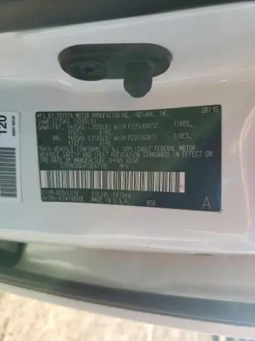 2015 TOYOTA SIENNA XLE  