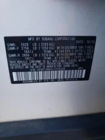 2020 SUBARU OUTBACK LIMITED XT  