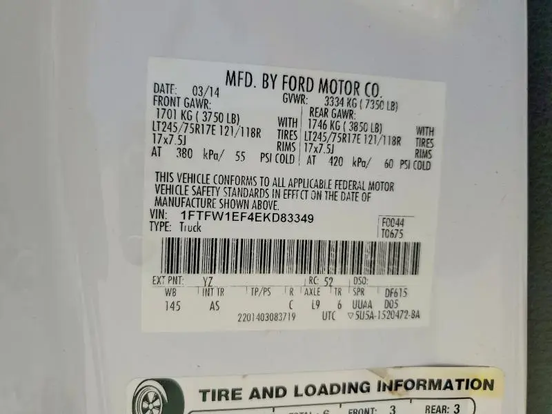 2014 FORD F150   