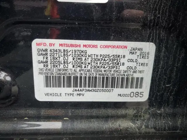 2016 MITSUBISHI OUTLANDER SPORT ES