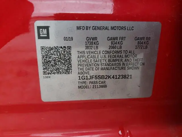 2019 CHEVROLET SONIC PREMIER  