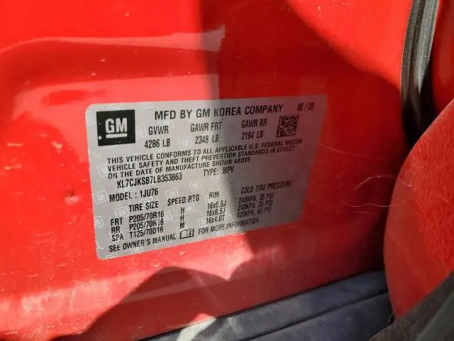 2020 CHEVROLET TRAX LS  