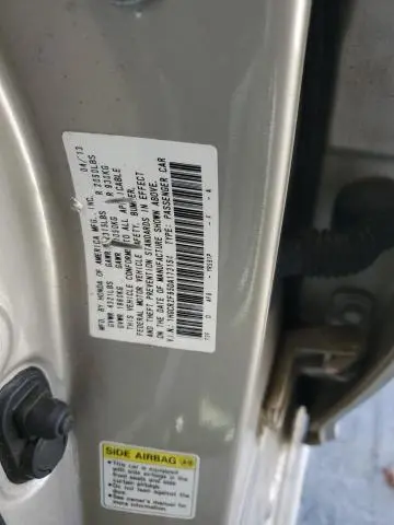 2013 HONDA ACCORD EXL  