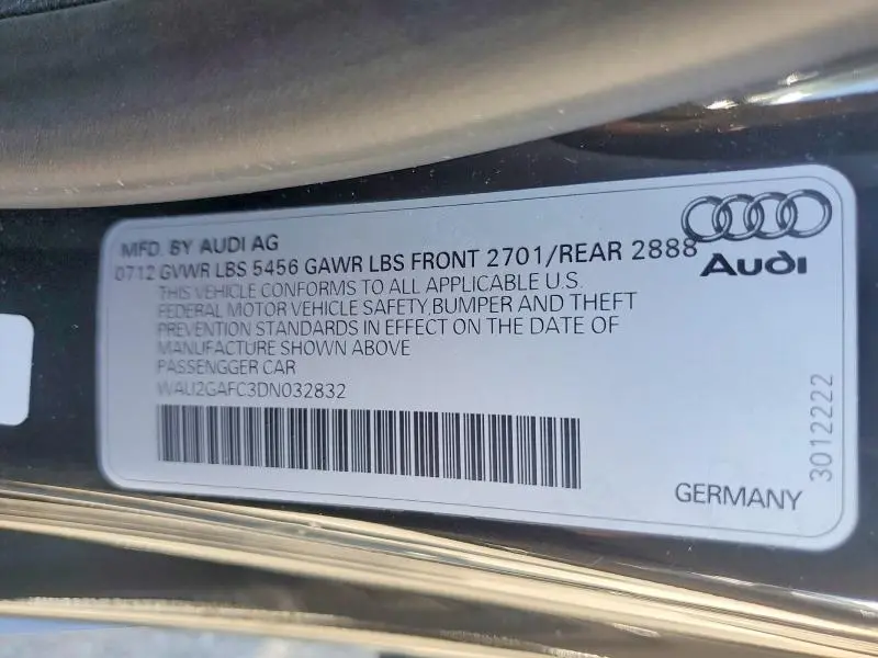 2013 AUDI A7 PRESTIGE  
