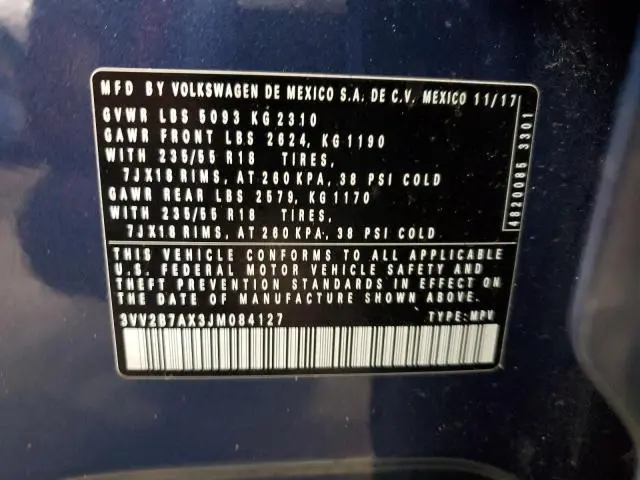 2018 VOLKSWAGEN TIGUAN SE  