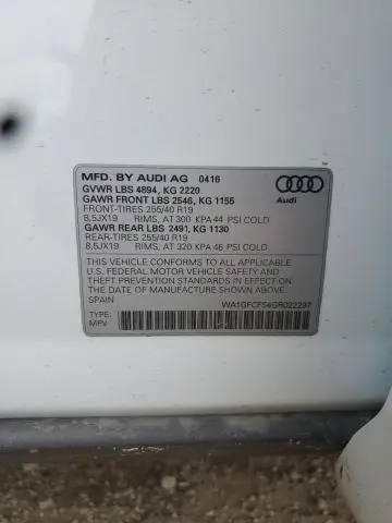 2016 AUDI Q3 PRESTIGE  
