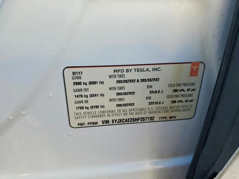 2017 TESLA MODEL X   