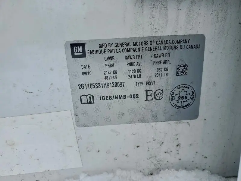 2017 CHEVROLET IMPALA LT  