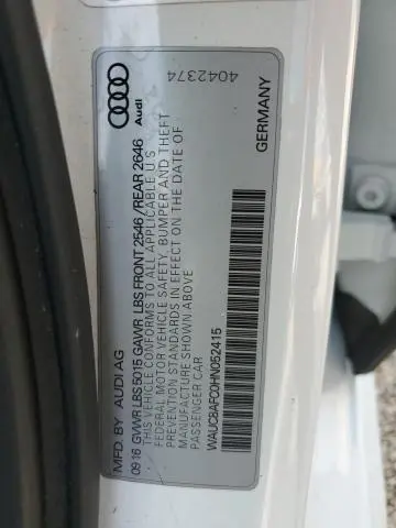 2017 AUDI A6 PREMIUM  