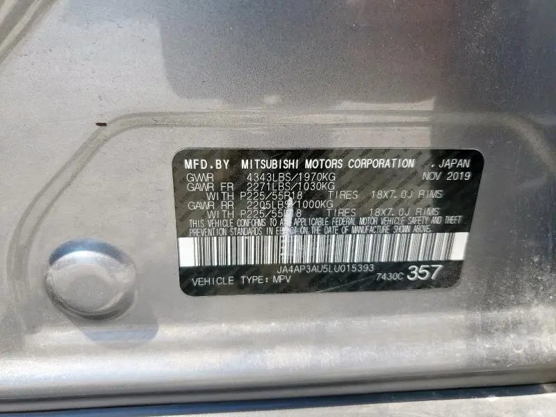 2020 MITSUBISHI OUTLANDER SPORT ES  