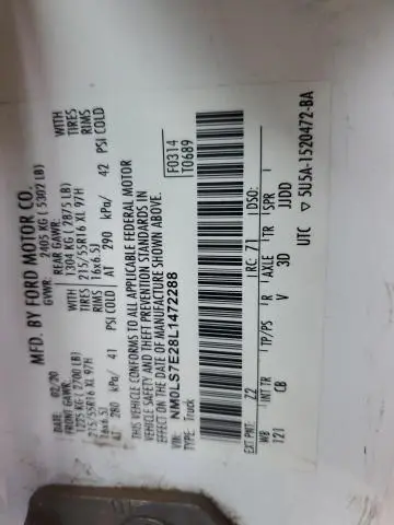 2020 FORD TRANSIT CONNECT XL  