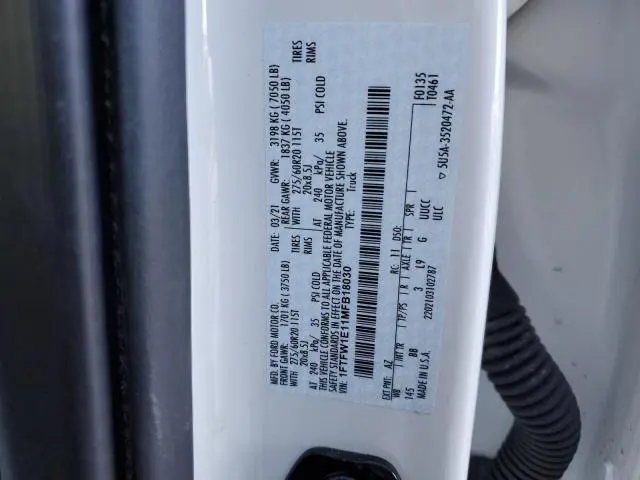 2021 FORD F150 SUPERCREW  