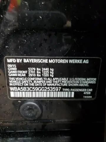 2016 BMW 535 XI  