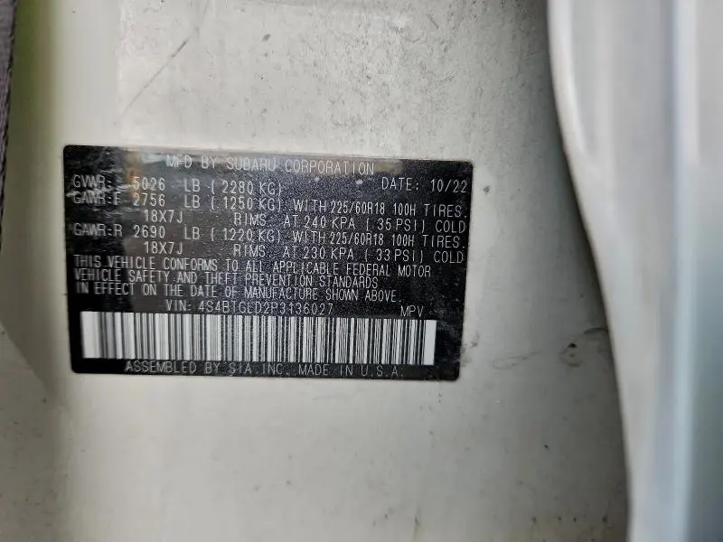 2023 SUBARU OUTBACK ONYX EDITION XT  