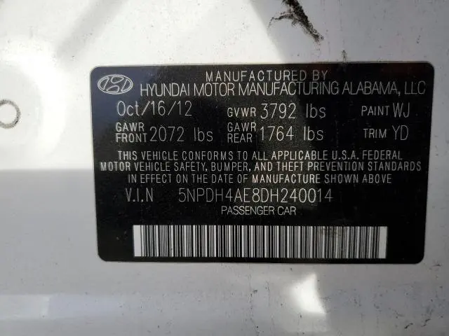 2013 HYUNDAI ELANTRA GLS  