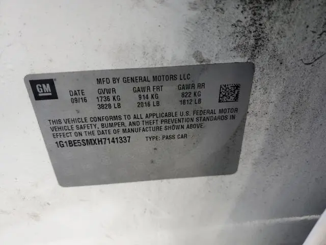 2017 CHEVROLET CRUZE LT  