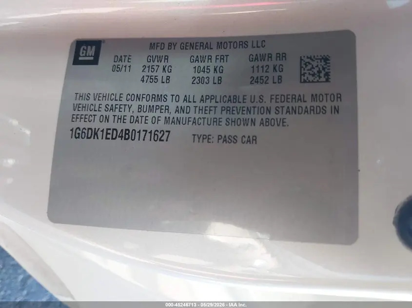 2011 CADILLAC CTS PERFORMANCE