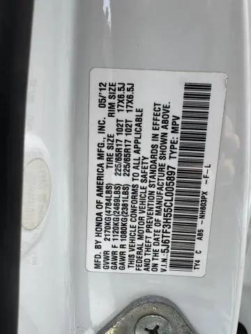 2012 HONDA CROSSTOUR EXL  