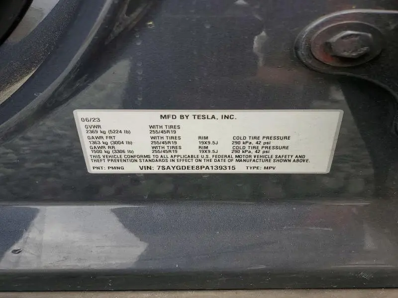 2023 TESLA MODEL Y   