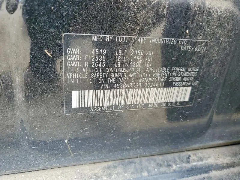 2015 SUBARU LEGACY 2.5I PREMIUM  