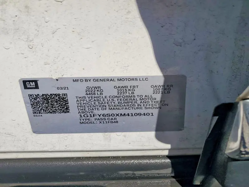 2021 CHEVROLET BOLT EV LT  
