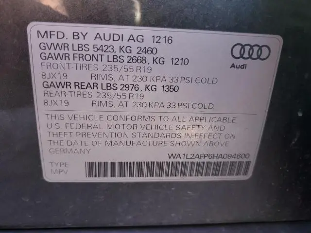 2017 AUDI Q5 PREMIUM PLUS