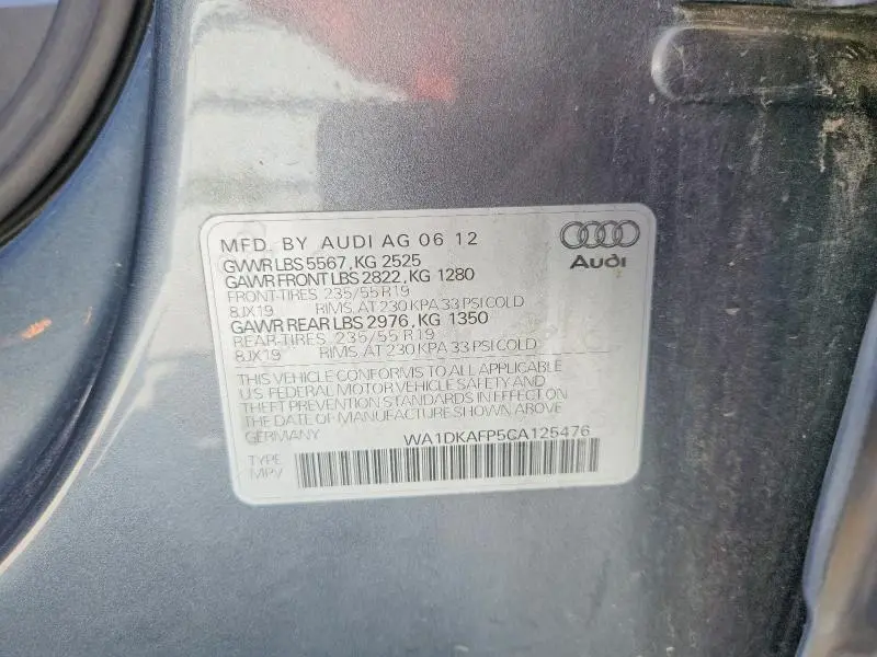 2012 AUDI Q5 PREMIUM PLUS  