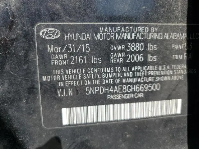 2016 HYUNDAI ELANTRA SE  