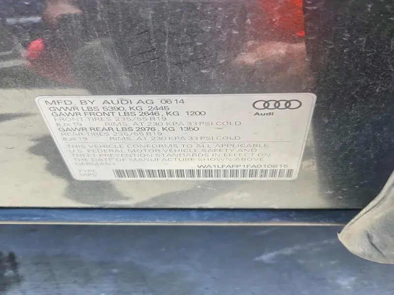 2015 AUDI Q5   