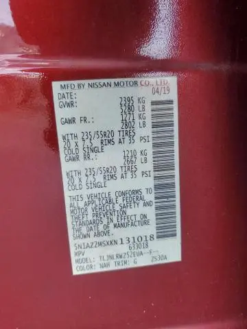 2019 NISSAN MURANO S  