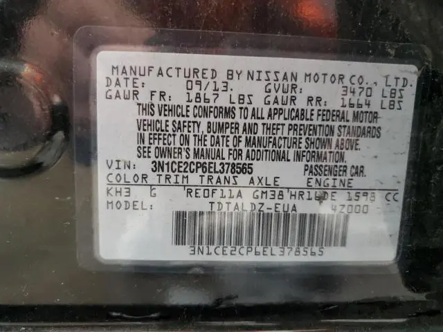 2014 NISSAN VERSA NOTE S  