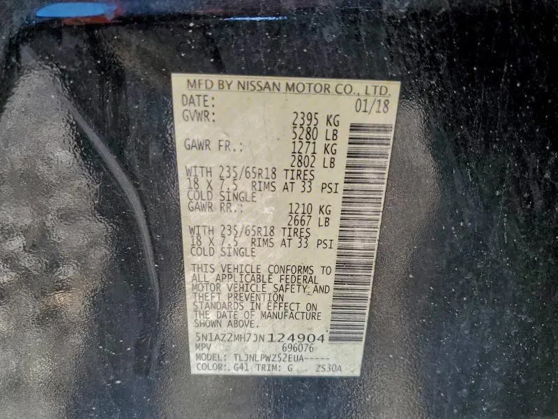 2018 NISSAN MURANO S  