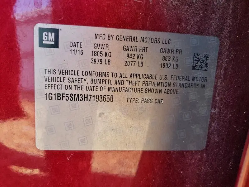 2017 CHEVROLET CRUZE PREMIER  